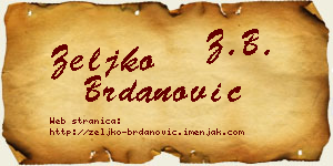 Željko Brdanović vizit kartica